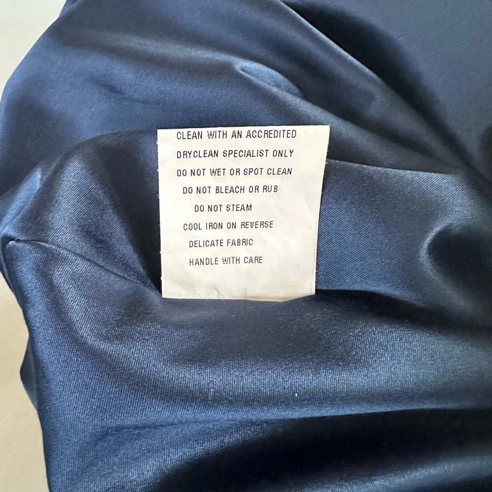 Manning Cartell Barneys New York Navy Slip Dress Gown Small - Picture 8 of 10
